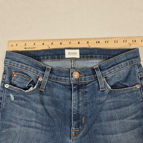 Hudson Jeans Women's Size 28 Nico Mid Rise Super Skinny Medium Wash Denim Jeans - Picture 4 of 10